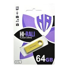 Флеш-накопичувач USB 64GB Hi-Rali Shuttle Series Gold (HI-64GBSHGD)