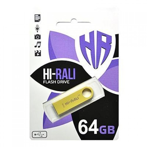 Флеш-накопичувач USB 64GB Hi-Rali Shuttle Series Gold (HI-64GBSHGD) в інтернет супермаркеті PbayMarket!
