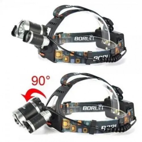 Ліхтарик налобний High Power HeadLamp 3xCree T6 з 3 діодами на акумуляторах + зарядка 12В на micro USB Ліхтарик налобний High Power HeadLamp 3xCree T6 з 3 діодами на акумуляторах + зарядка 12В на micro USB