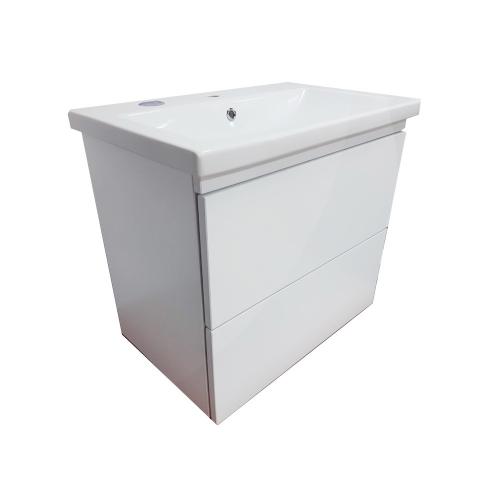 Підвісна тумба Mikola-M Plastic 2.0 White з пом. Como 70 см 2 ящ система push Підвісна тумба Mikola-M Plastic 2.0 White з пом. Como 70 см 2 ящ система push