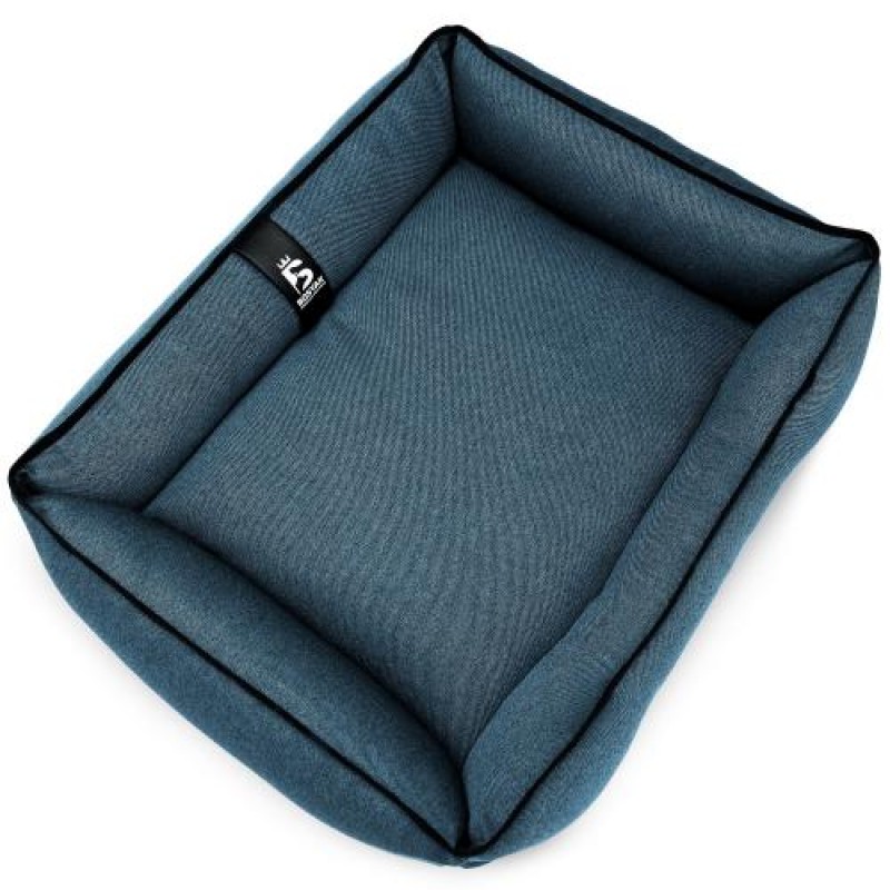 Лежак ліжко для собак та котів EGO Bosyak Рогожка M 75x65 Синій (спальне місце для собак та котів)