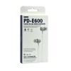 Провідні навушники вакуумні з мікрофоном Proda PD-E600 3.5 mm 1.2 m White