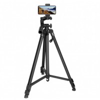 Штатив для камери та телефону TRIPOD 380A 0.5 м -1.35 м Чорний