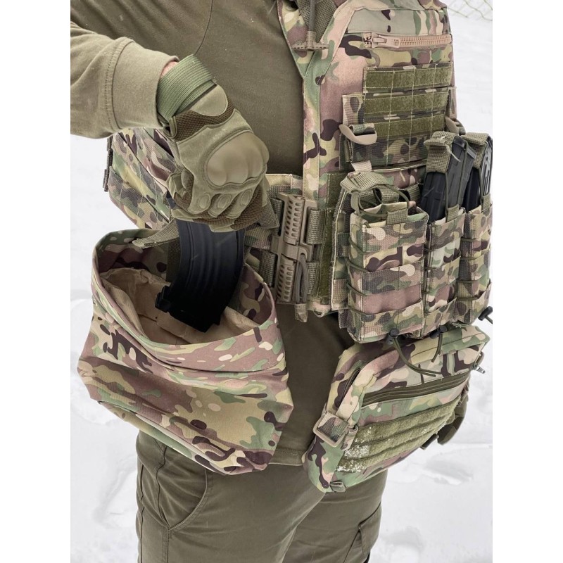 Плитоноска без плит з підсумками No Brand KR Cordura 1000D One Size Мультикам (1724442970)