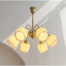 Світлодіодна люстра No Brand Конвалія 5004 Золотистий на 8 плафонів