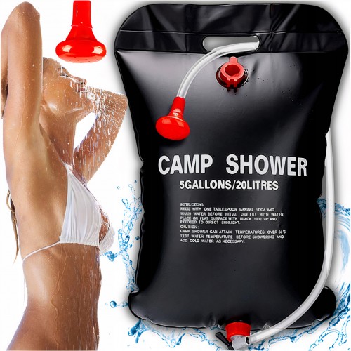Туристичний кемпінговий похідний душ 20L Camp Shower (S126S black)