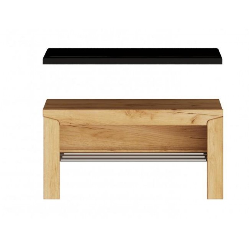 Тумба для взуття з подушкою Еверест Ліберті Золотий Крафт