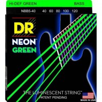 Струни для бас-гітари DR NGB5-40 Hi-Def Neon Green K3 Coated Light Bass Guitar 5 Strings 40/120 Струни для бас-гітари DR NGB5-40 Hi-Def Neon Green K3 Coated Light Bass Guitar 5 Strings 40/120