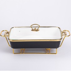 Мармітниця YIWU 2 л Чорно-білий (HTJ-1003)