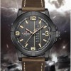Чоловічий годинник NaviForce Cuba Коричневий