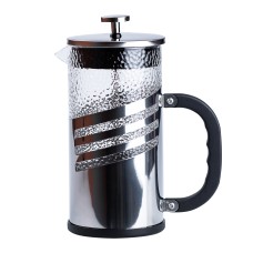 Френч-прес чайник скляний TS Kitchen Haus Roland 1 літр з фільтром фактурний хром (HP33536)