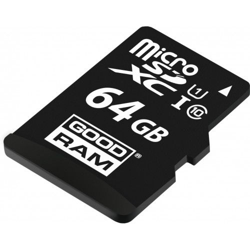 Карта пам'яті GoodRam microSDXC 64GB Class 10 UHS I (M1AA-0640R12) + SD адаптер (6475884)