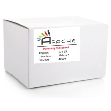 Фотопапір Apache 230 г/м2 глянець 10x15 см Білий 4800 шт (10517)