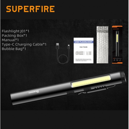 Ліхтар багатофункціональний кишеньковий J01 SuperFire 400 Lumen IP42