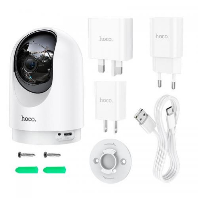 Камера відеоспостереження Smart Camera Hoco D1 Wi-Fi 3MP IP indoor Білий (2130127139)