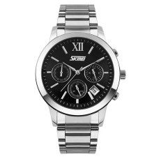 Чоловічий наручний годинник Skmei Tandem 9097 Сріблястий