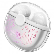 Бездротові навушники Borofone BW15 Bluetooth V5.3 30/250mAh RGB підсвічування 4h Type C White