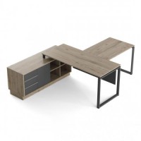 Офісний стіл у стилі Loft NS-1292 780x2500x1850 мм Черный Офісний стіл у стилі Loft NS-1292 780x2500x1850 мм Черный