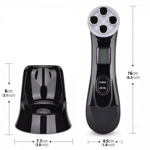 Ультразвуковий масажер для обличчя Black Owl RF + EMS + Фототерапія з ефектом ліфтингу та підтяжки шкіри Чорний (232) Ультразвуковий масажер для обличчя Black Owl RF + EMS + Фототерапія з ефектом ліфтингу та підтяжки шкіри Чорний (232)