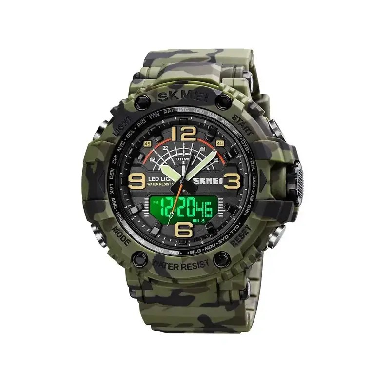 Чоловічий спортивний наручний годинник Skmei 1617 Камуфляж