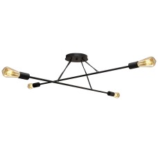 Люстра підвісна MSK Electric Asket під чотири лампи Е27 NL 10320-4 BK Чорний (619547)