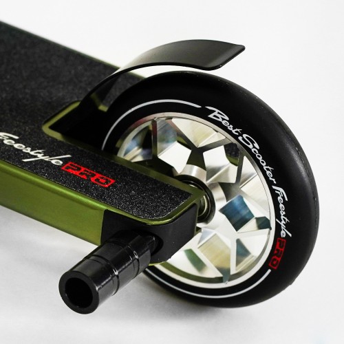 Самокат трюковий Best Scooter Freestyle Pro HIC-система пеги алюмінієвий диск та дека колеса PU Green (115642)