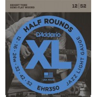 Струни для електрогітари D'Addario EHR350 Half Rounds Jazz Light Electric Guitar Strings 12/52 Струни для електрогітари D'Addario EHR350 Half Rounds Jazz Light Electric Guitar Strings 12/52