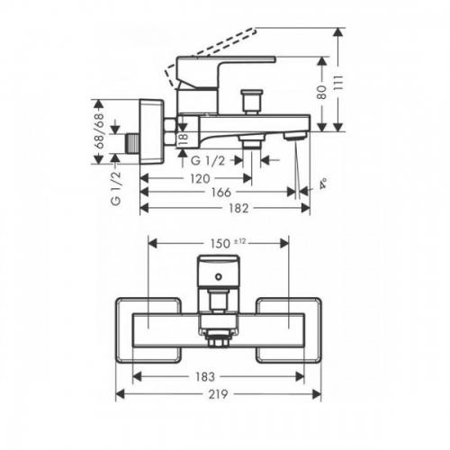 Набір змішувачів для ванни Hansgrohe Vernis Shape 71561000+71450000+26533400 Хром (71561111) в інтернет супермаркеті PbayMarket!