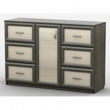 Комод Тиса Мебель АКМ-51 2 Венге Дуб молочний 60x90x140 см