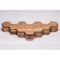 Сотова скринька-органайзер для 10 годинників ecoWalnut 7.3х59.7х23.5 см