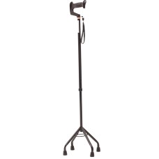 Тростина регульована чотирьохопорна з посиленою базою та ергономічною ручкою MED1 SC3021 Чорний