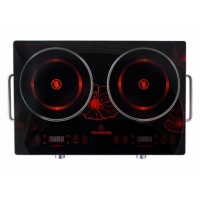 Електроплита інфрачервона настільна Crownberg CB-1327 двоконфоркова 4000 Вт (1805452222)