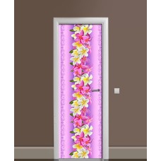 Наклейка на двері Zatarga «Лилова скатертина» 650х2000 мм вінілова 3Д наклейка декор самоклеюча