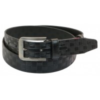 Шкіряний ремінь Skipper 110-130 x 3.3 см Чорний (1025-33)