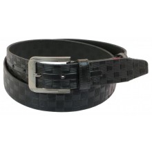 Шкіряний ремінь Skipper 110-130 x 3.3 см Чорний (1025-33)