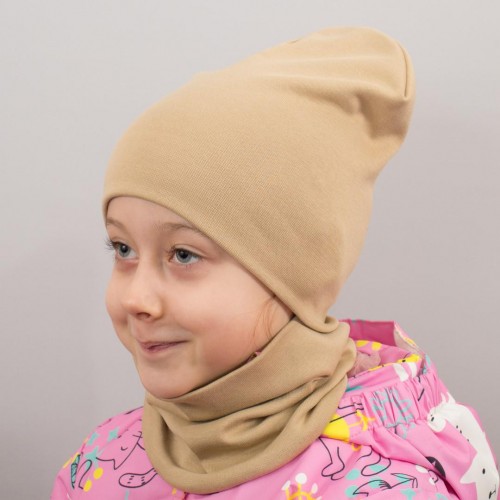 Дитяча шапка з хомутом КАНТА розмір 48-52 беж (OC-565) в інтернет супермаркеті PbayMarket!