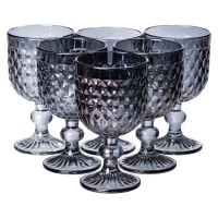 Набір келихів для вина YIWU 220 мл Сірий 6 шт (HP-19-116)