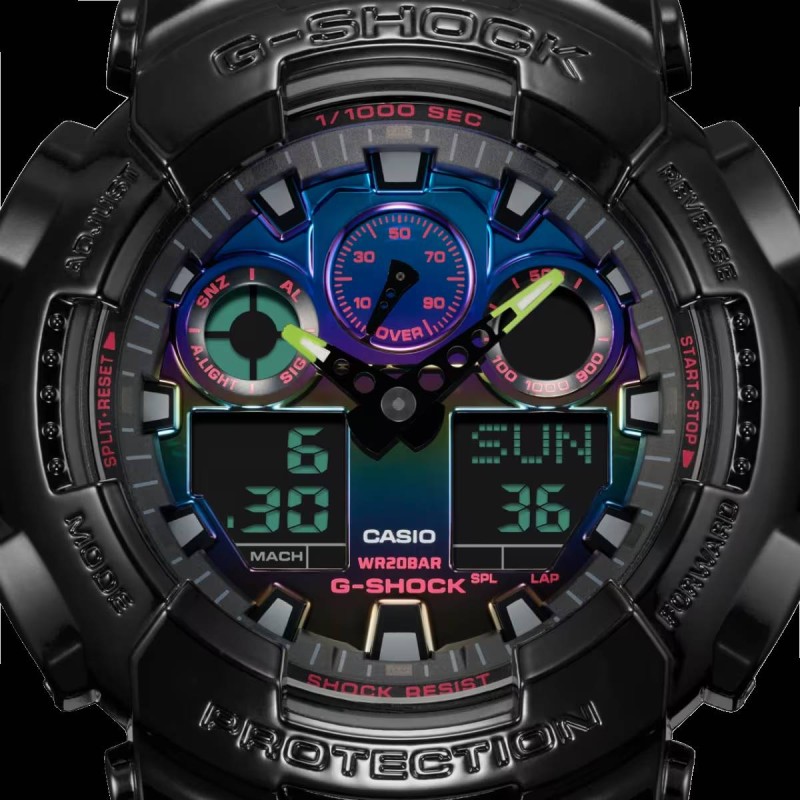 Годинник Casio G-SHOCK GA-100RGB-1AER Black