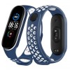 Ремінець Double Color Strap для Xiaomi Mi Band 5/6 Blue-White