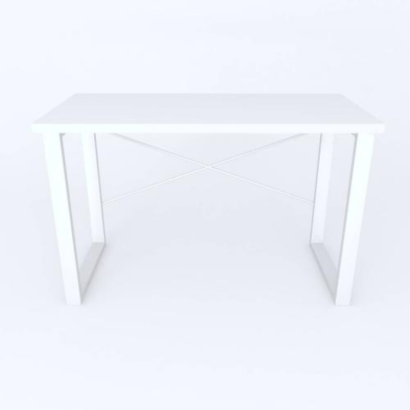 Письмовий стіл Ferrum-decor Драйв 750x1200x700 Білий метал ДСП Білий 32 мм (DRA225)