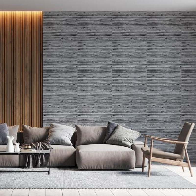 Самоклеюча декоративна 3D панель під дерево кольору зебри в рулоні 20 м 3D Loft 20000x700x3мм