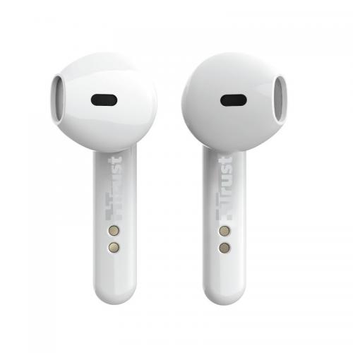 Навушники бездротові Bluetooth Trust Primo Touch True Wireless White