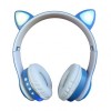 Навушники бездротові котячими вушками CAT Ear VZV-23M Bluetooth RGB Сині