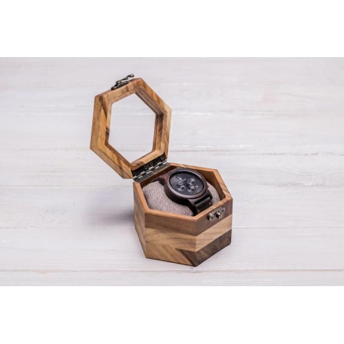 Коробочка для зберігання наручних годинників ecoWalnut 7.8х10.9х9.4 см Коробочка для зберігання наручних годинників ecoWalnut 7.8х10.9х9.4 см