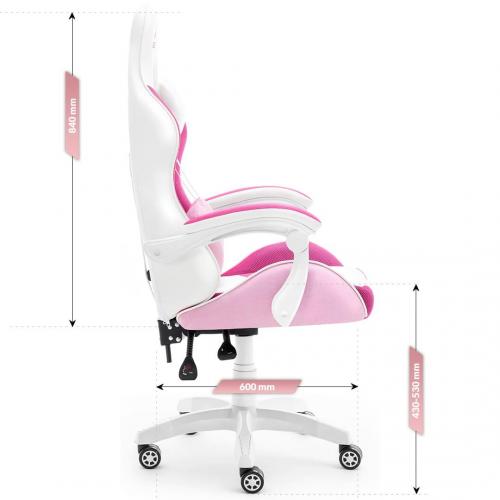 Комп'ютерне крісло Hell's Rainbow Pink тканина Комп'ютерне крісло Hell's Rainbow Pink тканина