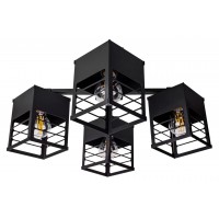 Люстра лофт MSK Electric Urban на чотири плафони чорна NL 2310-4 BK