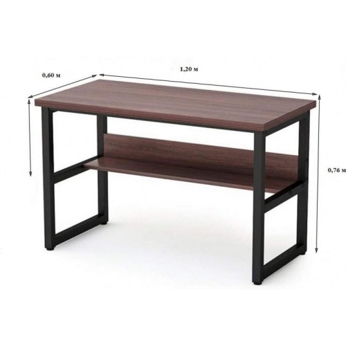 Стіл письмовий GoodsMetall з металу з полицею в стилі Лофт 1200х600х750 СП118 Стіл письмовий GoodsMetall з металу з полицею в стилі Лофт 1200х600х750 СП118