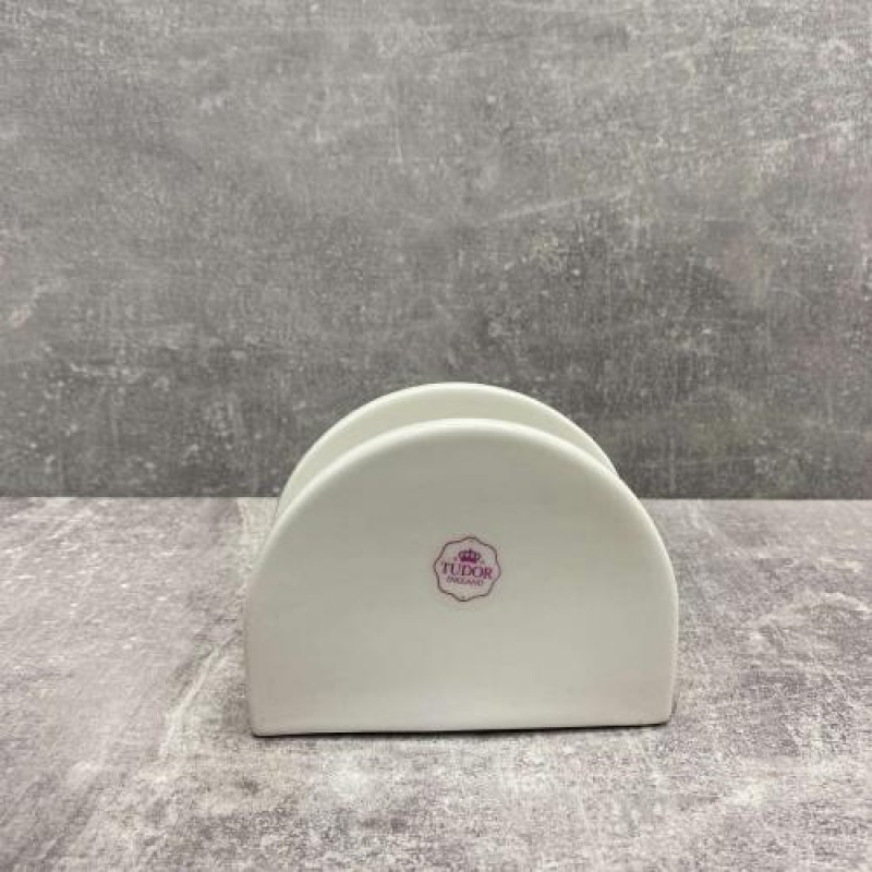 Підставка для серветок гладка порцелянова 11 см Tudor TU2573