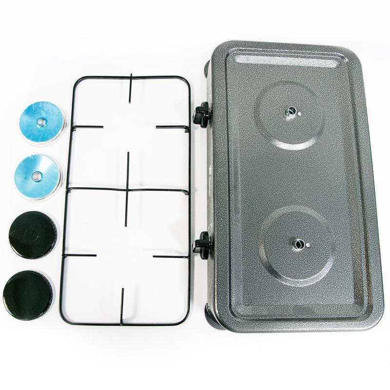 Газова плита таганок настольна Domotec MS-6602 2 конфорки Серий