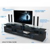 Тумба для ТВ Comfy Home Cinema чорна/чорна кромка